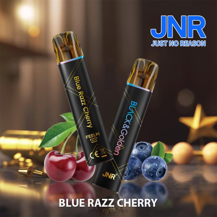 HVBXB272 JNR Vapes Factory - jnr czarno-złoty niebieska wiśnia razz