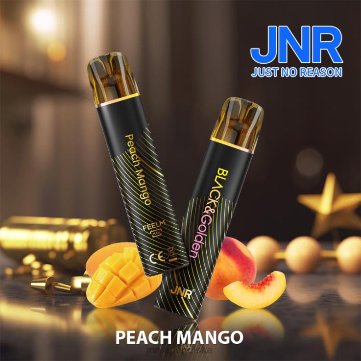 HVBXB279 JNR Vape Shop - jnr czarno-złoty brzoskwiniowe mango