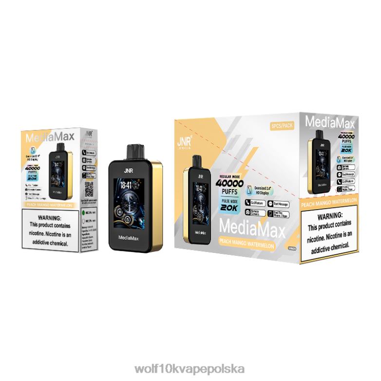 JNR MediaMax zadycha 40 tys arbuz brzoskwiniowo-mango 822PZ15 Jnr Vapes Factory