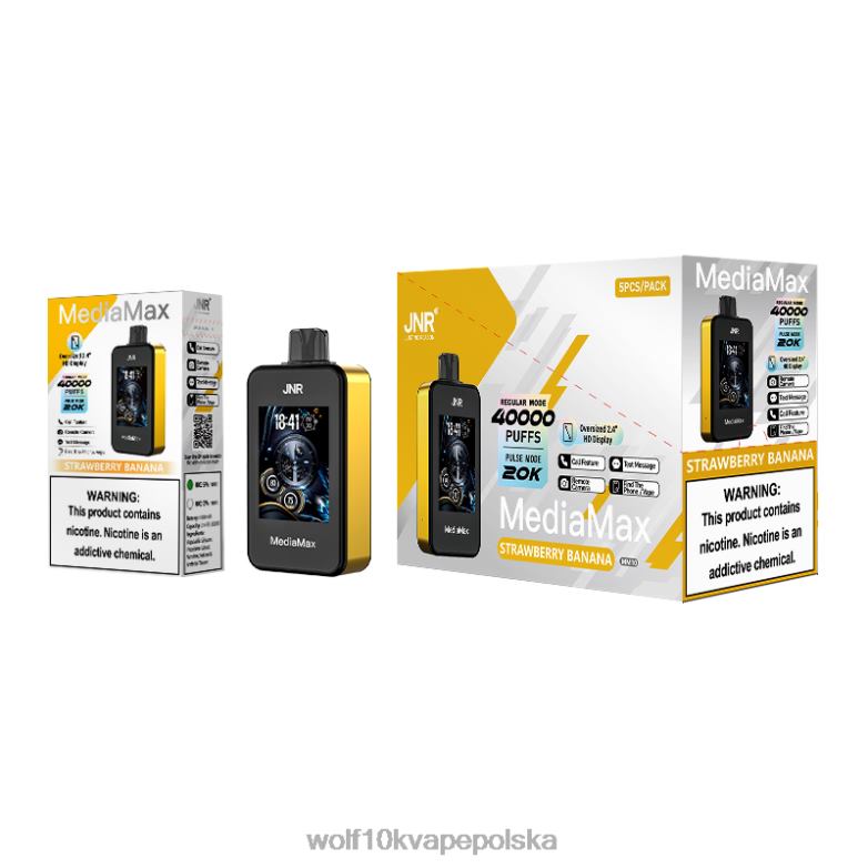 JNR MediaMax zadycha 40 tys banan truskawkowy 822PZ16 Jnr Vape Shop