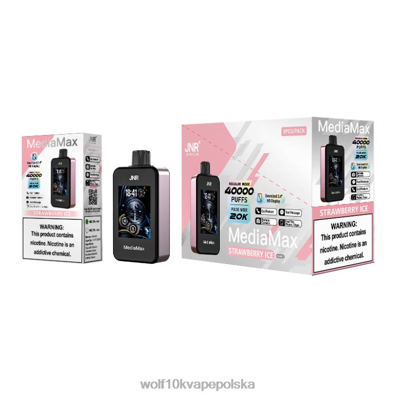 JNR MediaMax zadycha 40 tys lód truskawkowy 822PZ17 Jnr Vapes Website