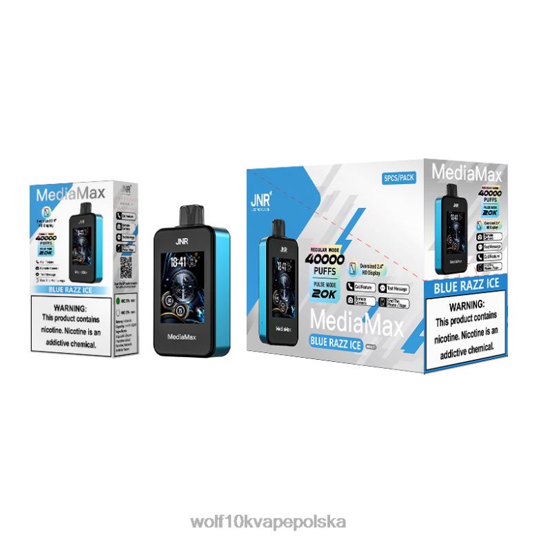 JNR MediaMax zadycha 40 tys niebieski razz lód 822PZ21 Jnr Vape Price