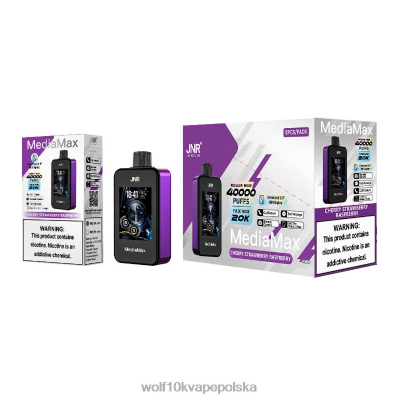 JNR MediaMax zadycha 40 tys wiśnia truskawka malina 822PZ14 Jnr Vape Review