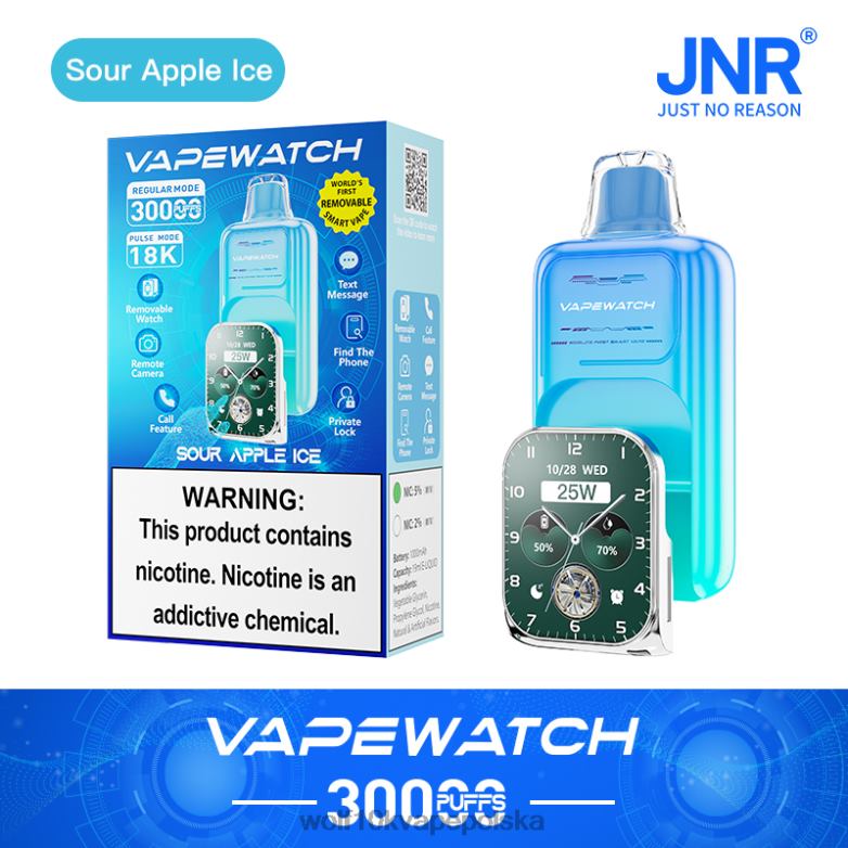 JNR zegarek vape kwaśny lód jabłkowy 822PZ5 Jnr Vapes Factory
